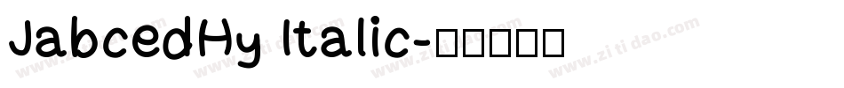 JabcedHy Italic字体转换